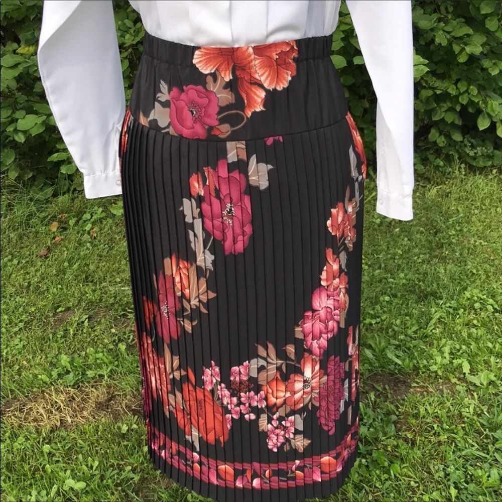 Pleated drop waisted skirt